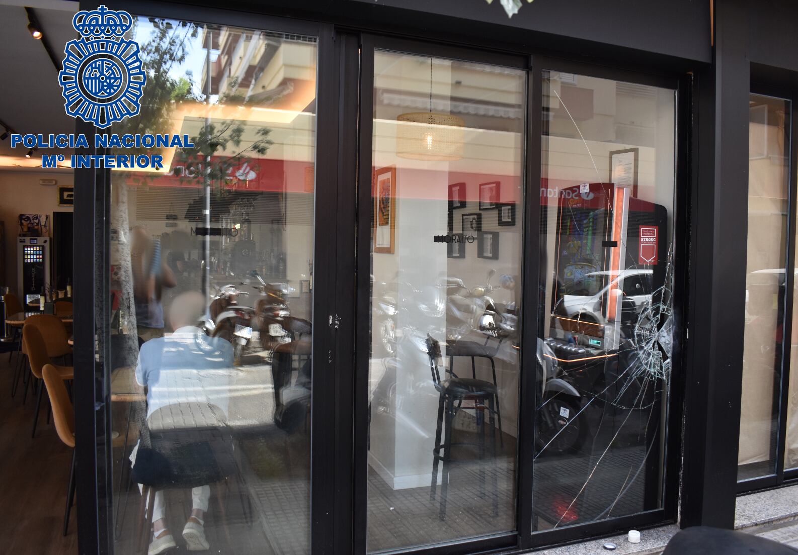 Imagen de uno de los locales asaltados