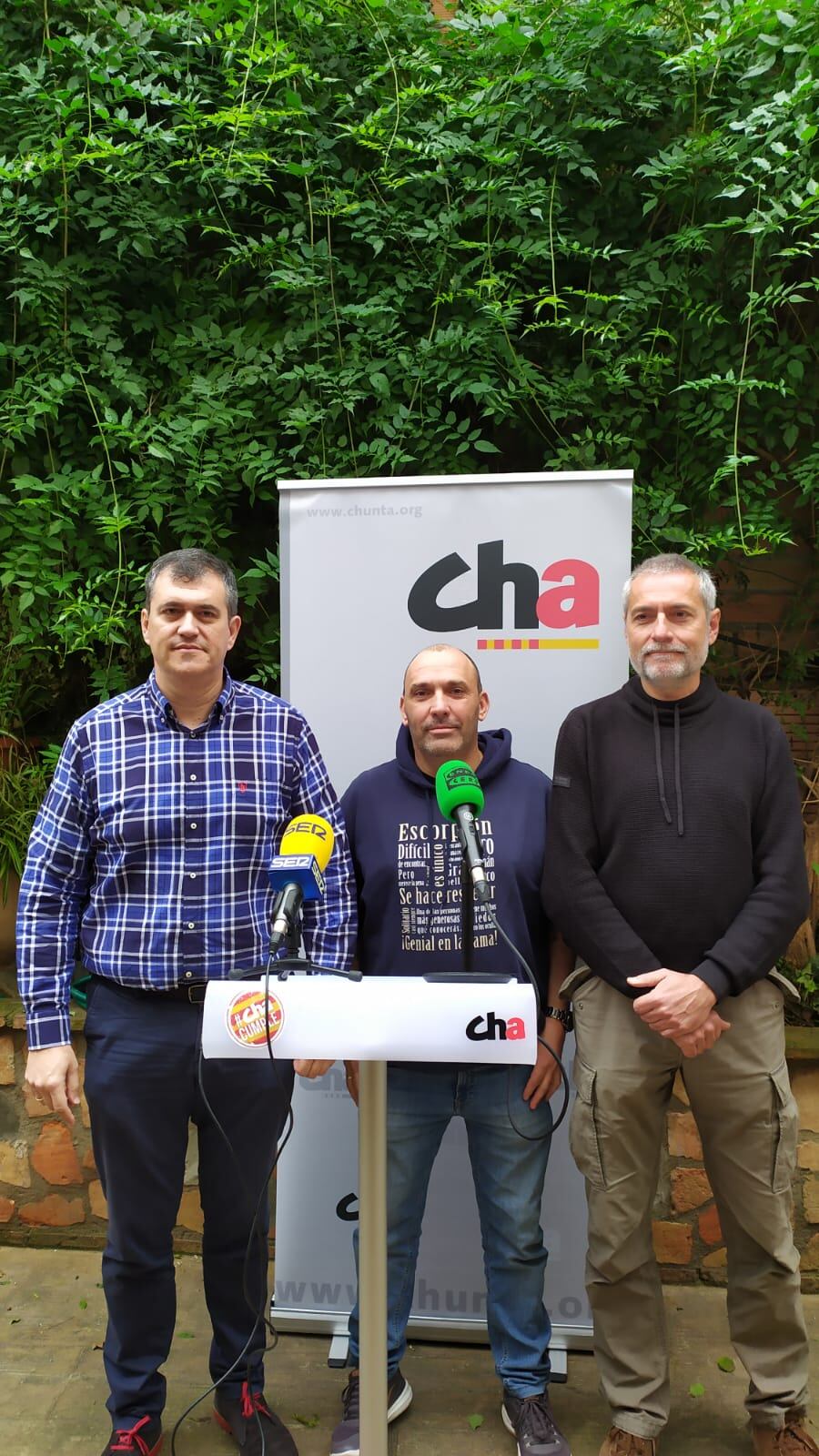 Joaquín Palacín, José Miguel Ferrer y José Ramón Ceresuela