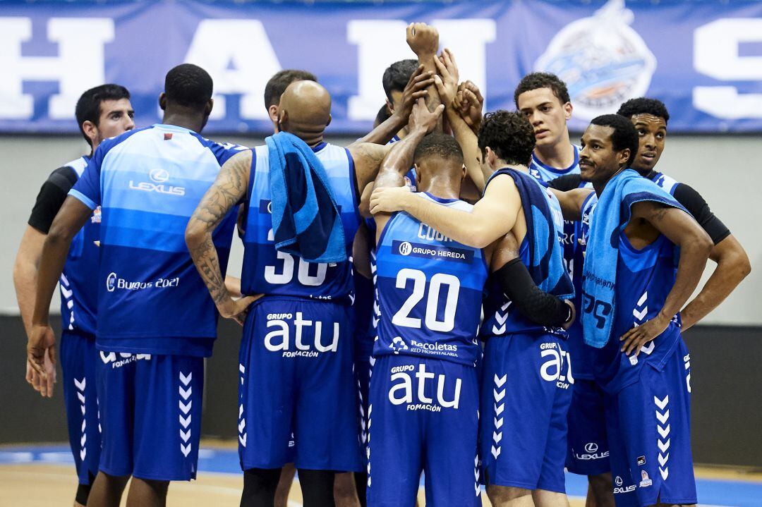 Jugadores del San Pablo en el últimop partido contra Fuenlabrada