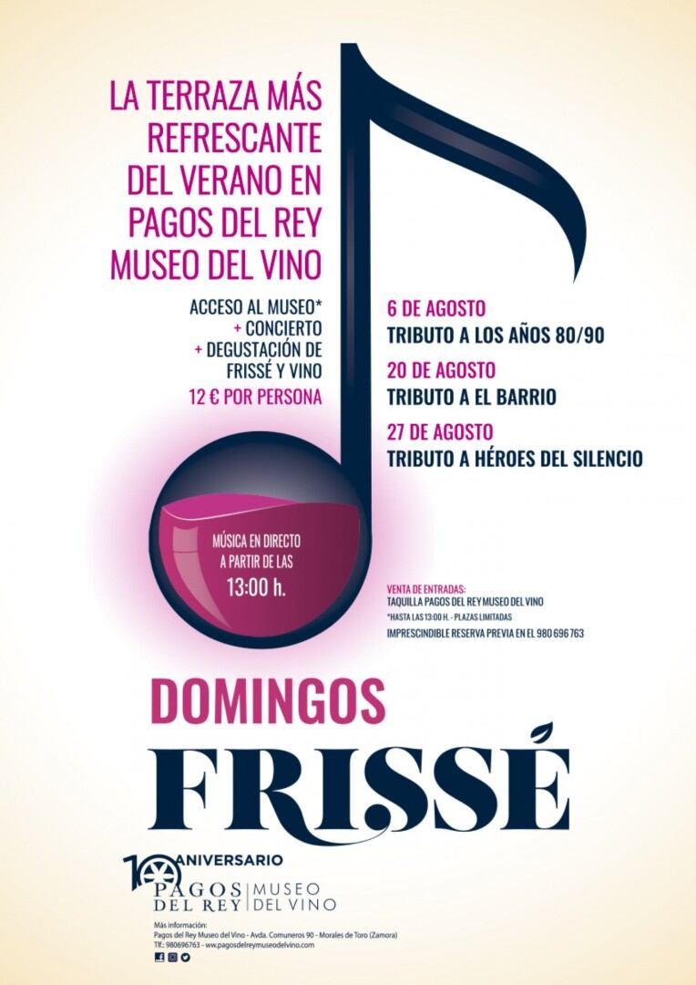 Programación de los Domingos Frissé en Pagos del Rey Museo del Vino