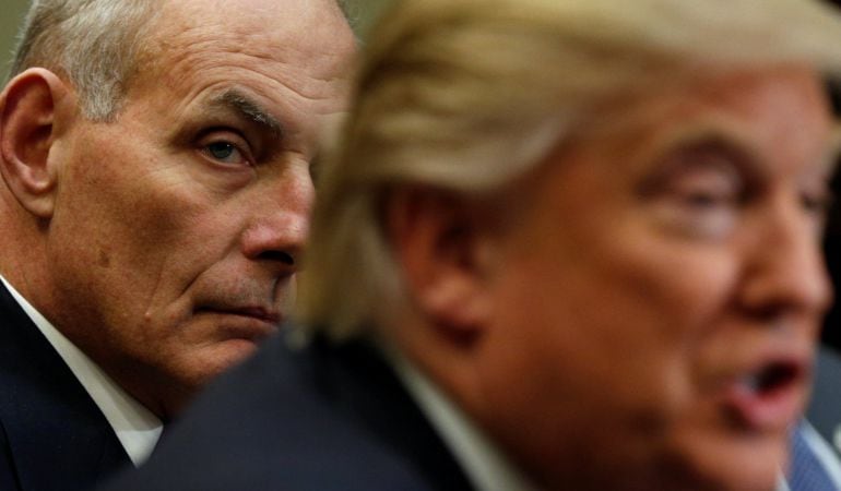 John Kelly junto a Donald Trump.