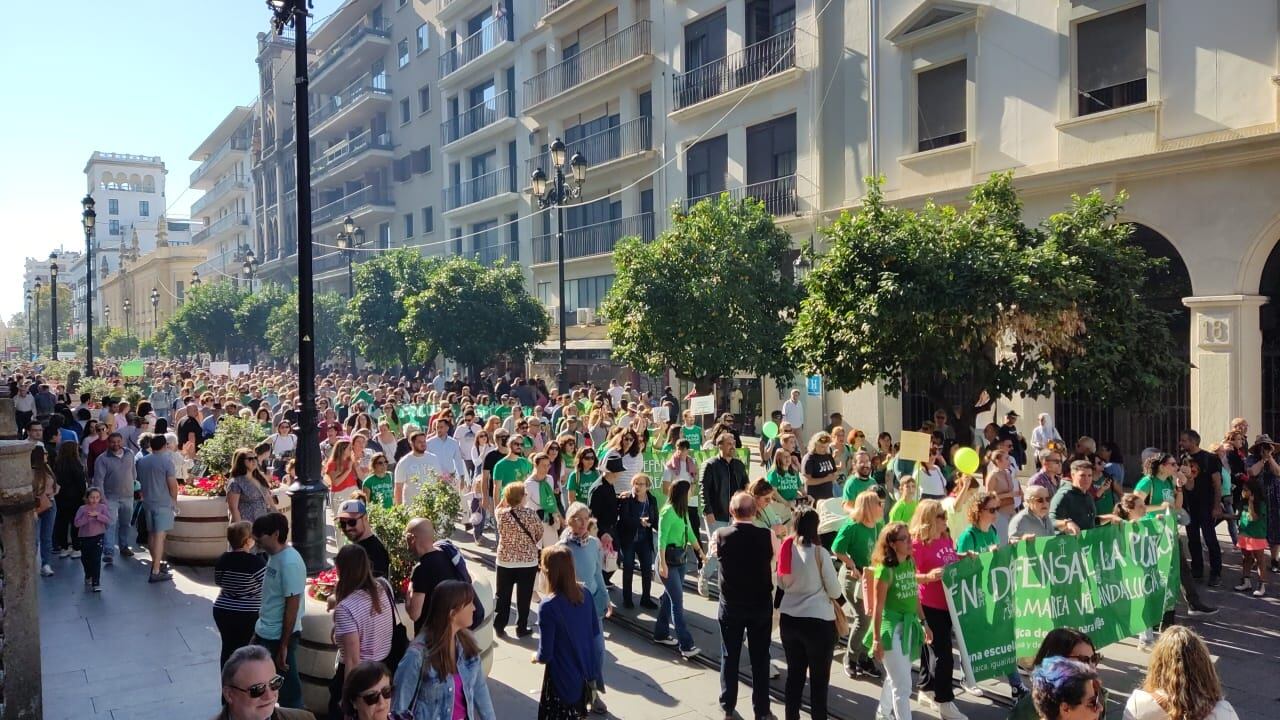 Marea verde por la educación pública andaluza