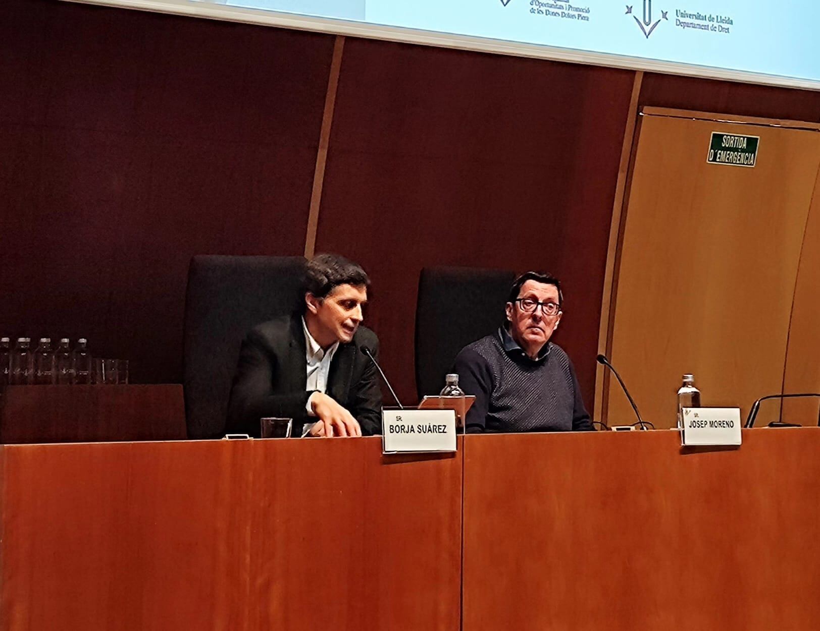 Borja Suárez ha participat avui en la Jornada "El treball en clau de gènere. Aspectes normatius i jurisprudencials", al rectorat de la UdL.