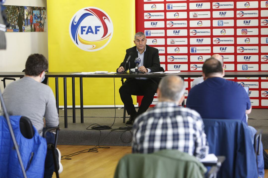 El president de la Federació Andorrana de Futbol, Fèlix Àlvarez.