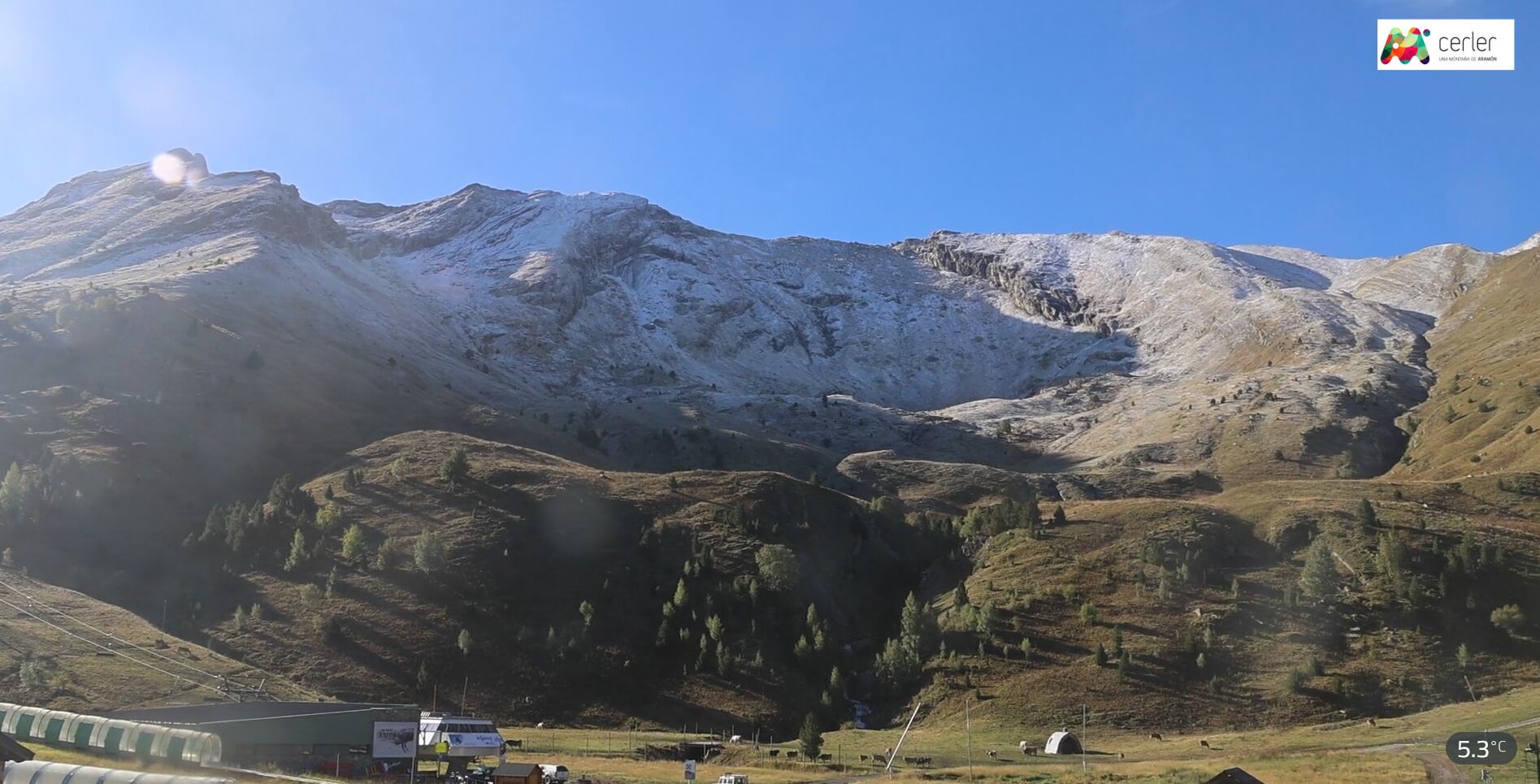Web Cam de Aramón Cerler (Ampriu) este martes, 23 de septiembre, por la mañana