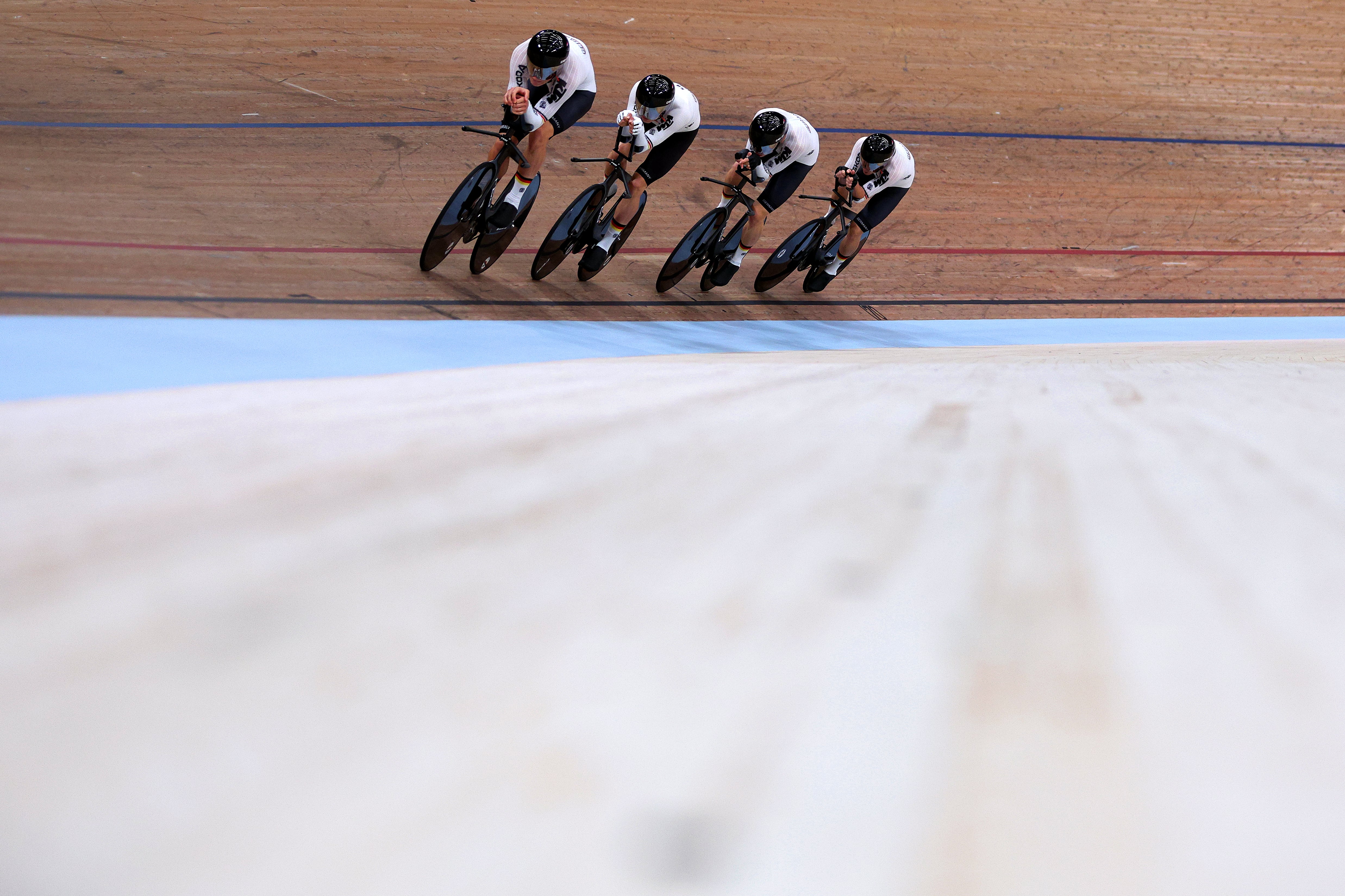 Imagen de archivo de la selección alemana de ciclismo en pista en competición