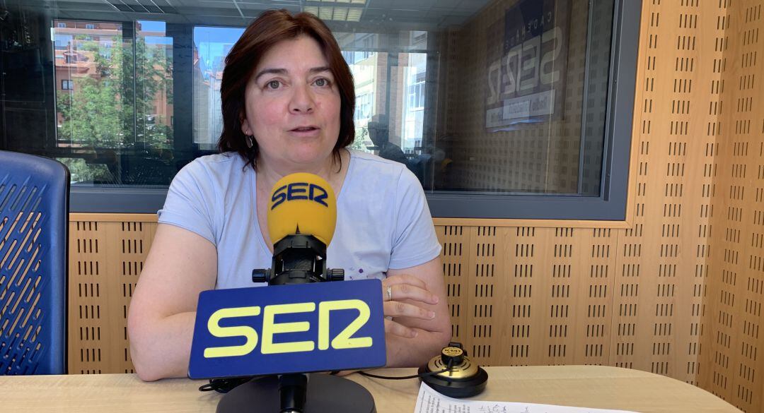 Margarita García, presidenta de la Federación 'Antonio Machado', durante la entrevista