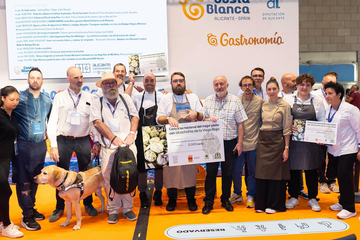 Ignacio Caro, recibiendo el premio