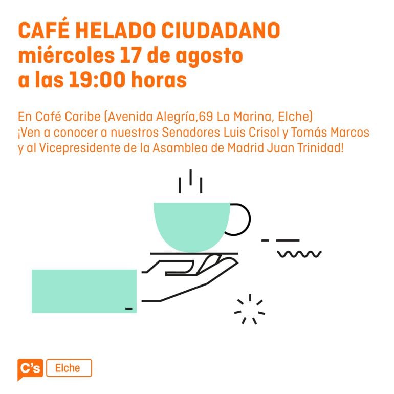 Cartel anunciador del Cafél Helado de C's en La Marina
