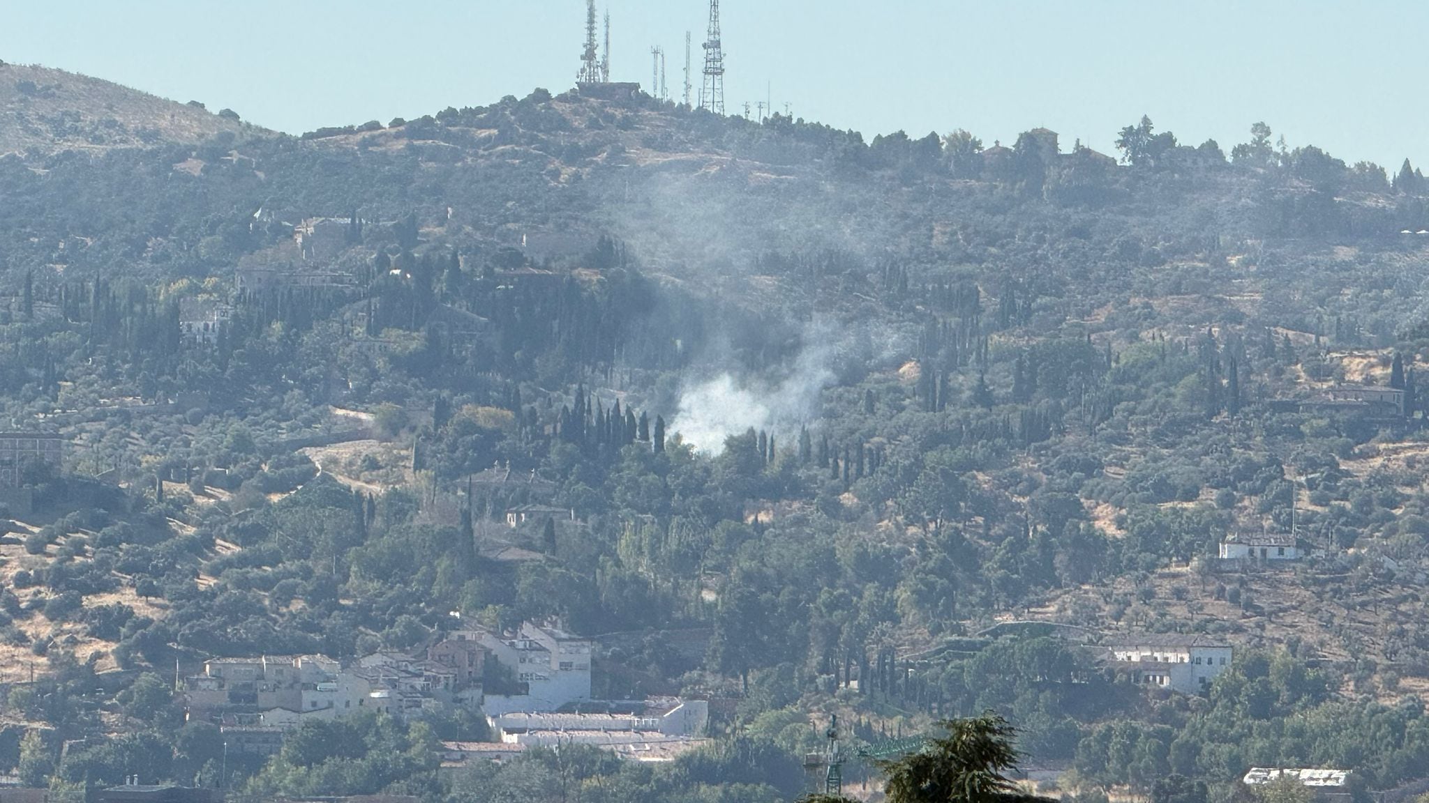 Quema controlada en el camping 'El Greco' de Toledo