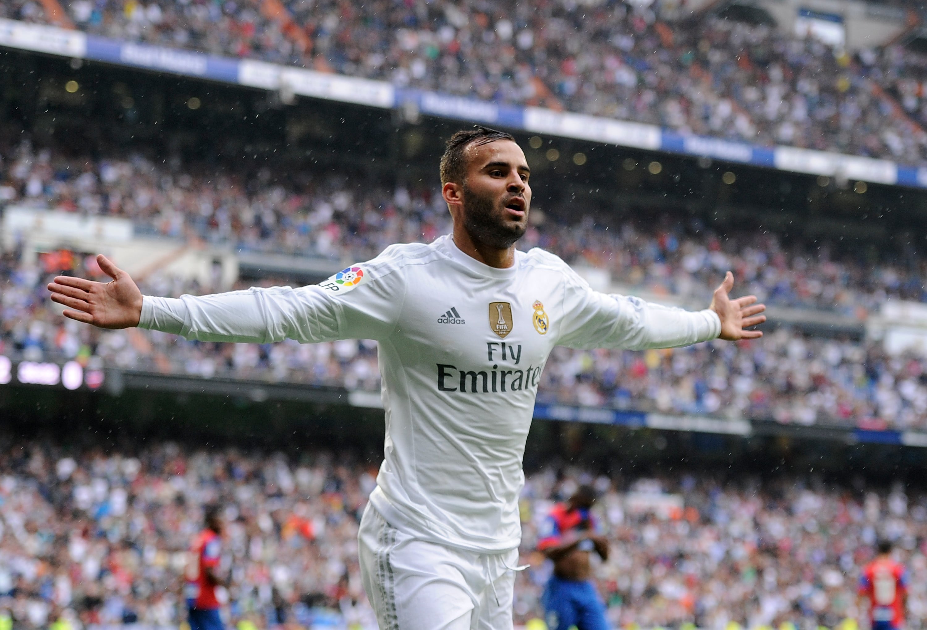 Jese Rodríguez celebra un gol con el Real Madrid