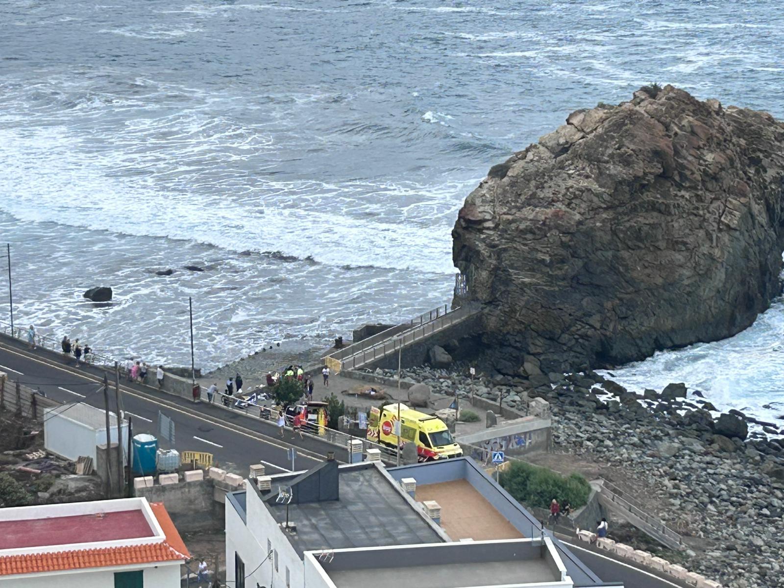 Imagen de la playa de Roque de las Bodegas, donde ocurrió uno de los incidentes