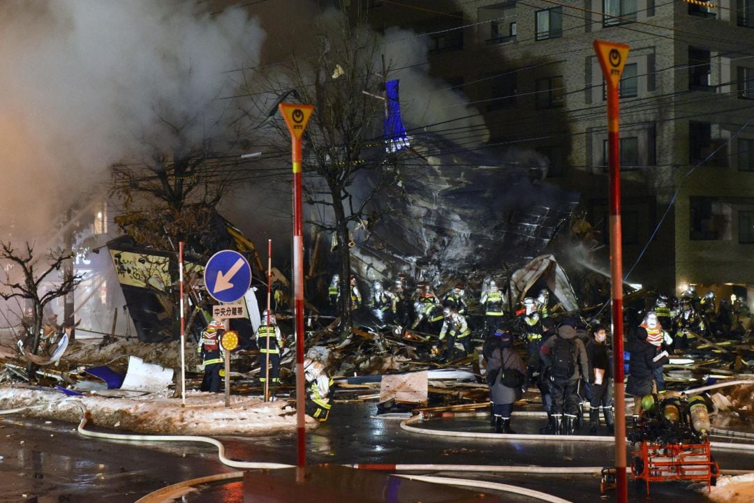 Así ha quedado el edificio de Sapporo tras la explosión