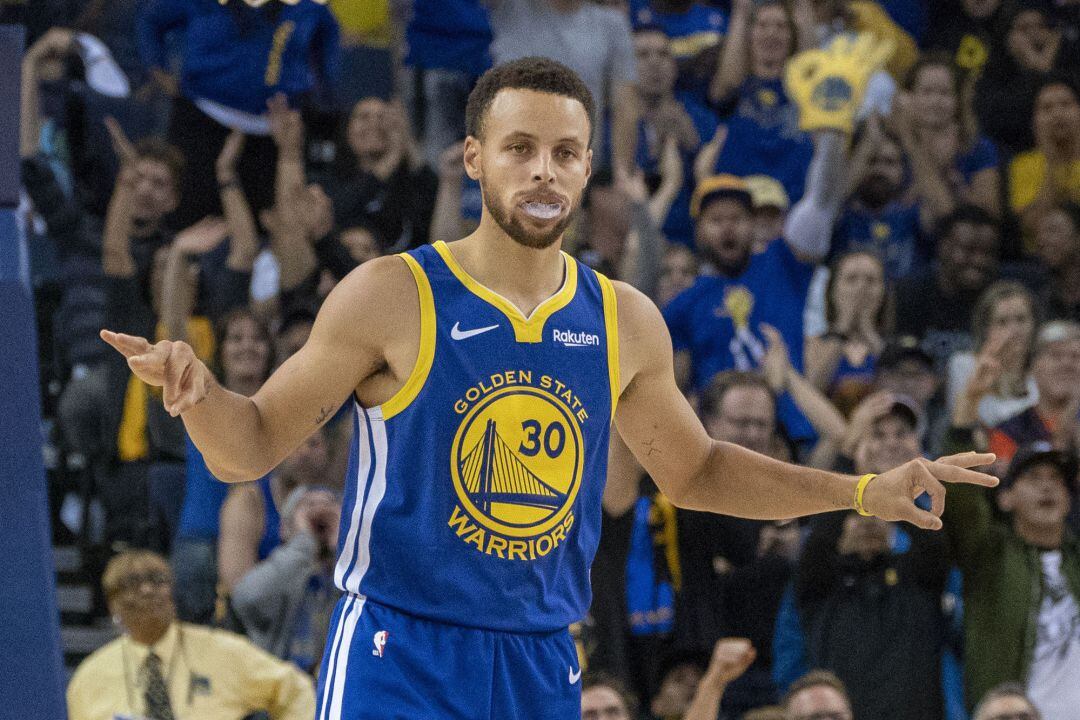 Curry, durante el partido. 