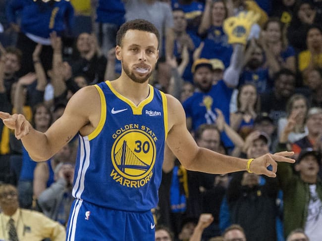 Curry, durante el partido.