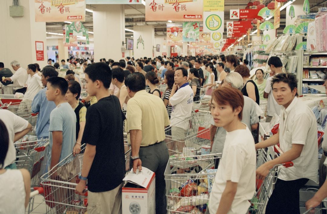 Imagen de archivo de un supermercado en China