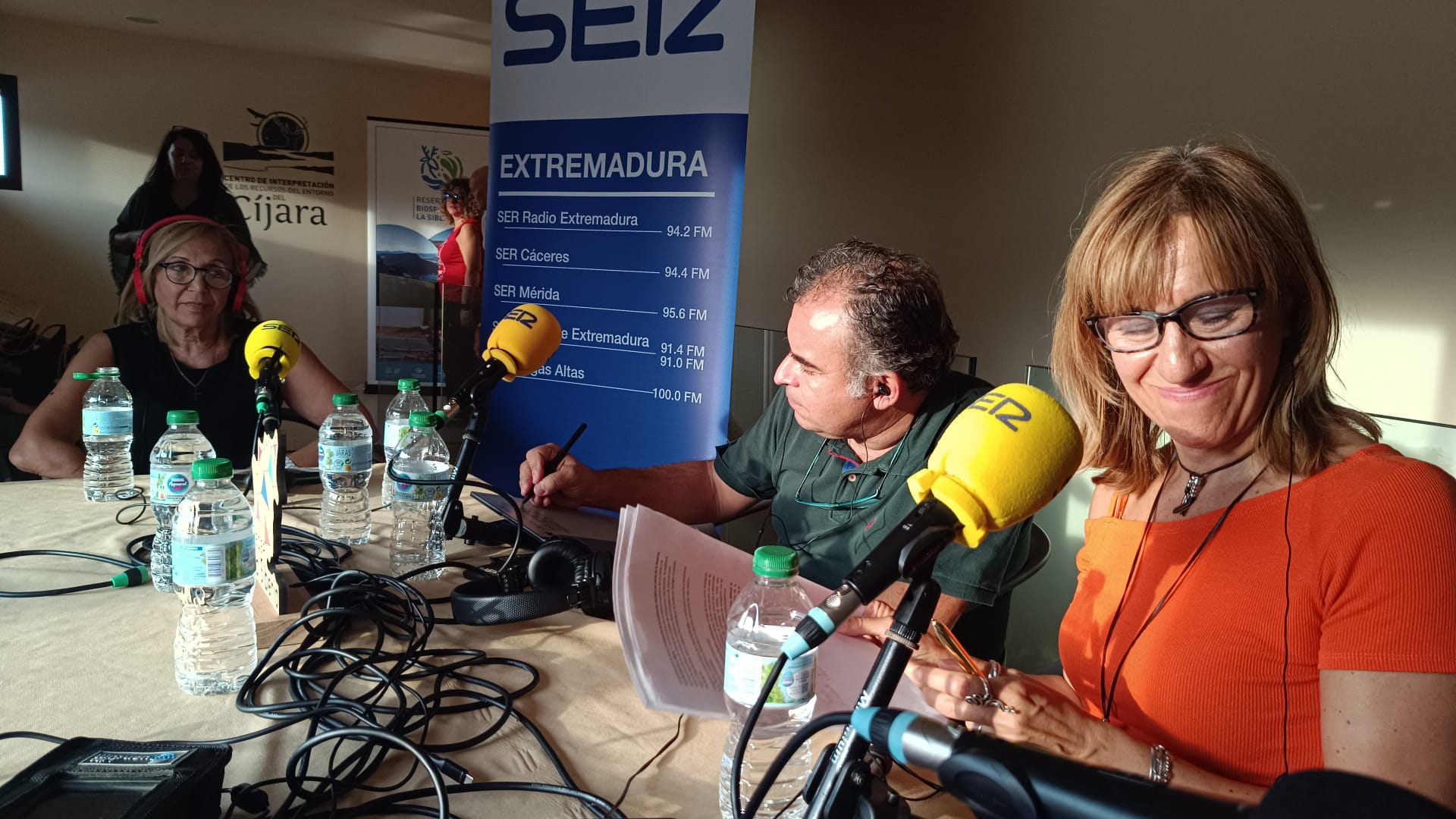 Un momento del programa A vivir Extremadura que son dos días desde el centro de interpretación del Cíjara