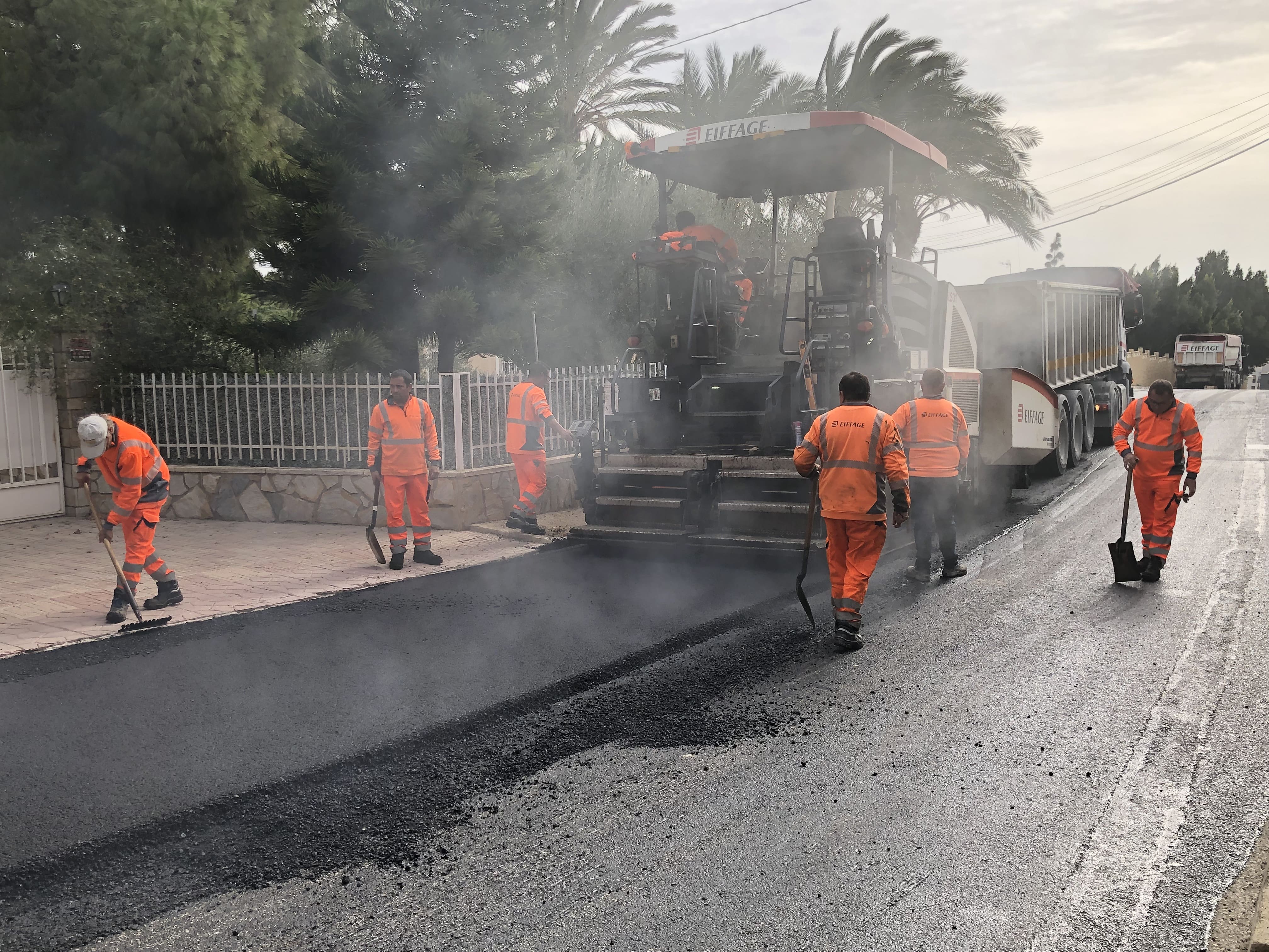 Asfaltado en Bonavista, Elche