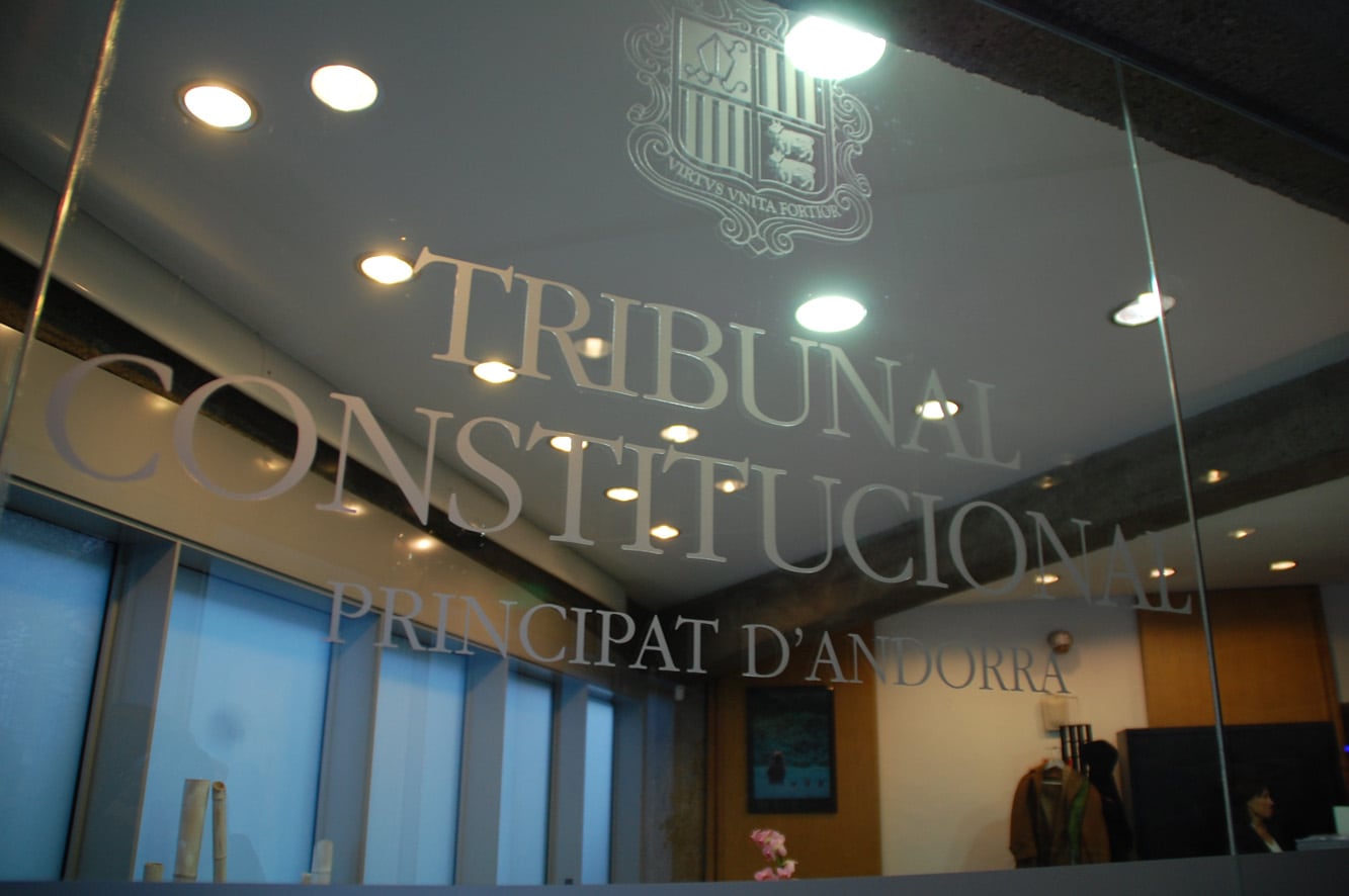 Entrada del Tribunal Constitucional d&#039;Andorra.