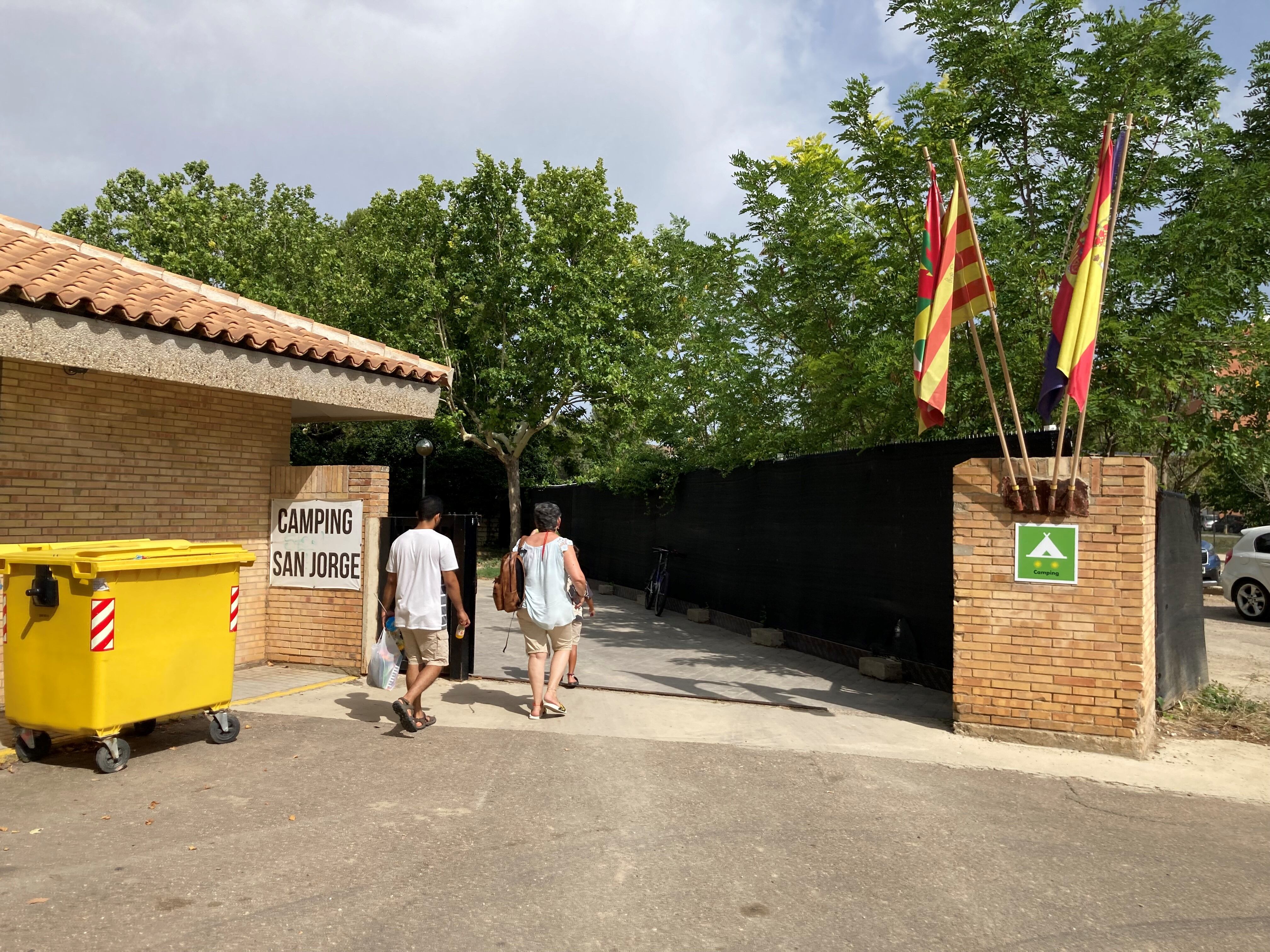 Entrada al camping San Jorge que ha vuelto a abrir sus puertas este verano