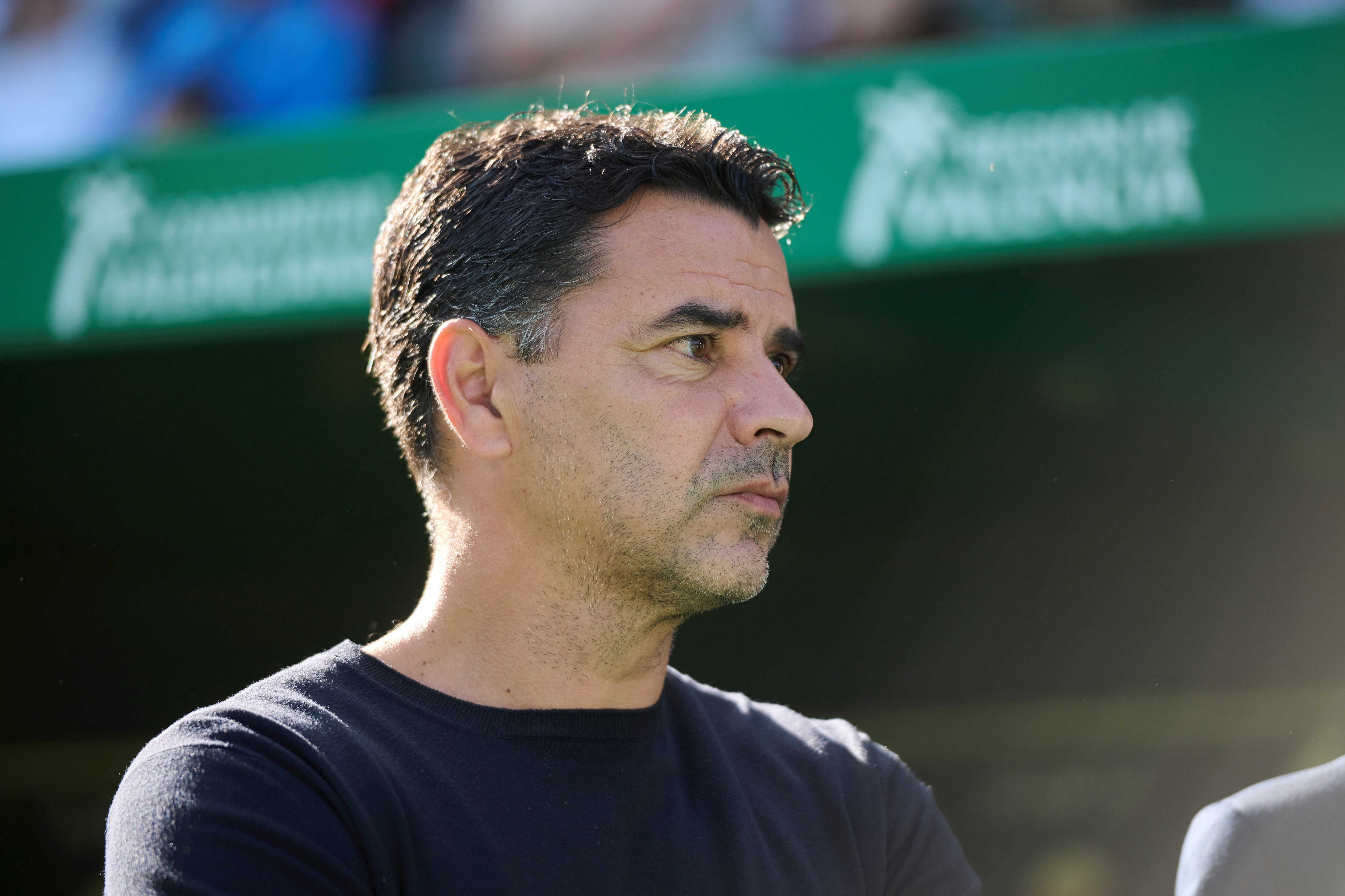 Míchel, durante un partido del Girona