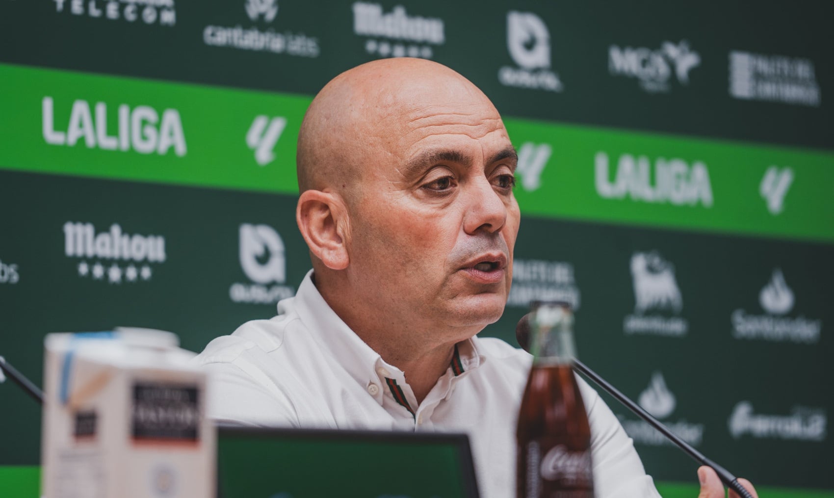 Chema Aragón, en sala de prensa.