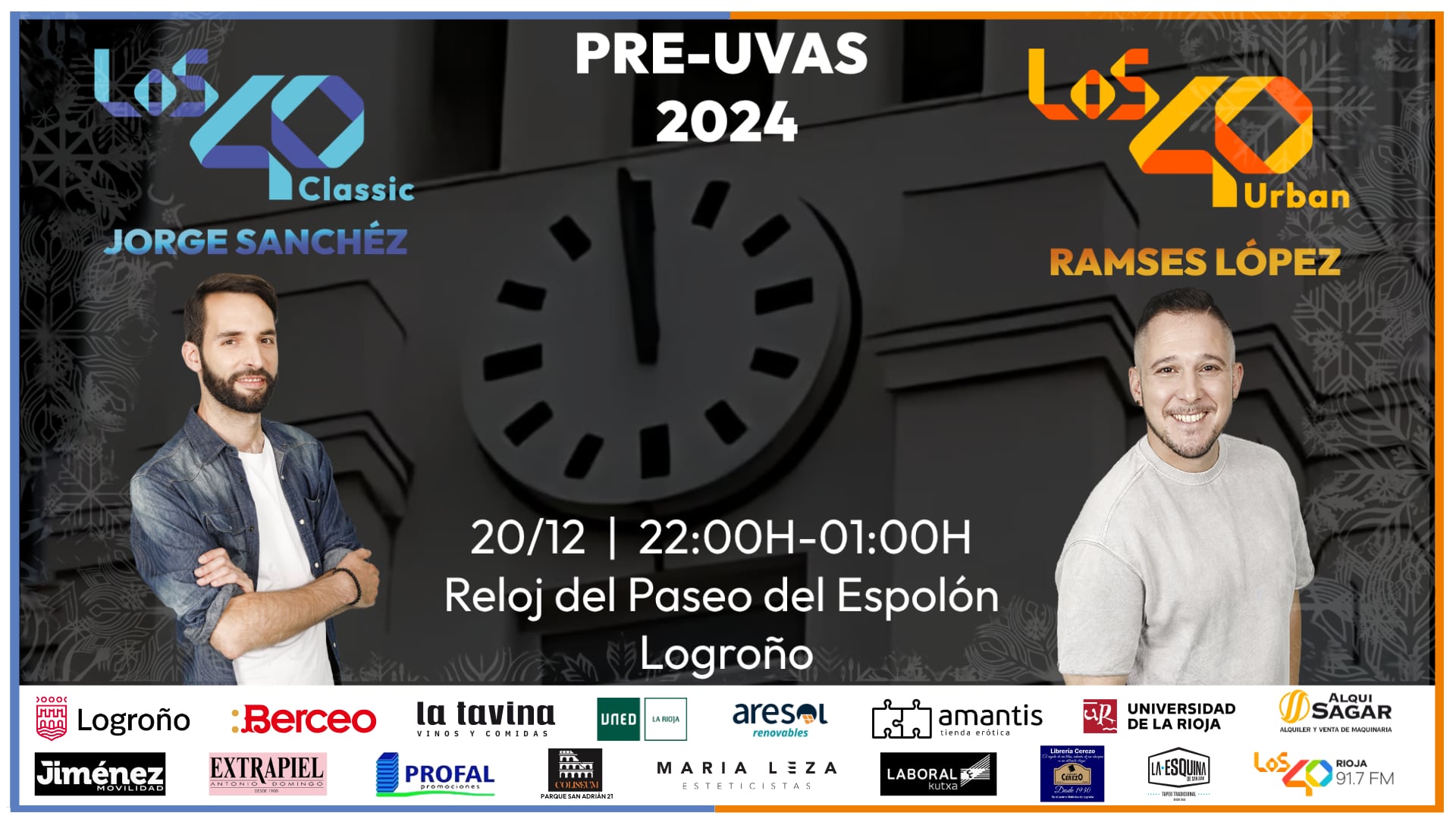 Pre-uvas 2024 con Jorge Sánchez y Ramsés López en Logroño