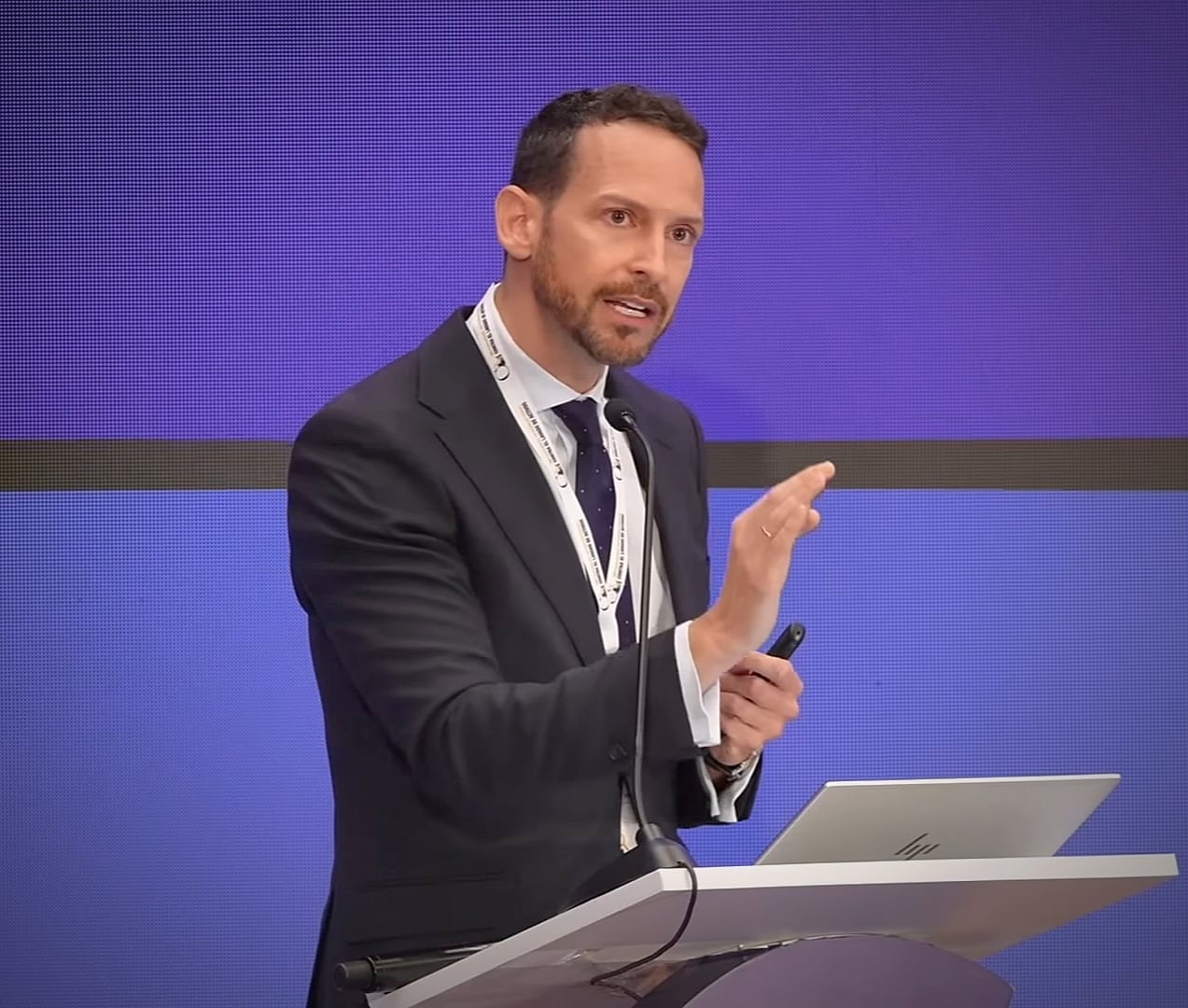 Rafael Aguilera durante su intervención en el VIII Congreso de Lavado de Activos en Santo Domingo