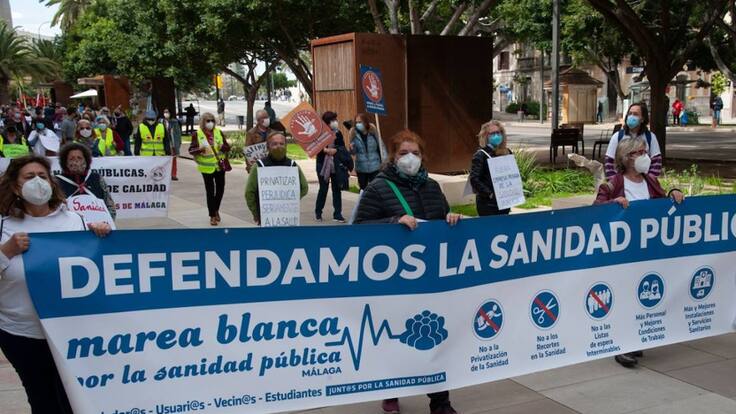 "Málaga tiene que defender su sanidad pública" Mercedes Sánchez, Marea Blanca