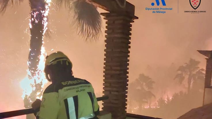 "El incendio ha sido estabilizado" David Bañasco, jefe Bomberos Benalmádena