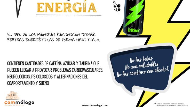 El Colegio de Médicos de Málaga pide a la Junta que prohíba la venta de bebidas energéticas a menores de edad