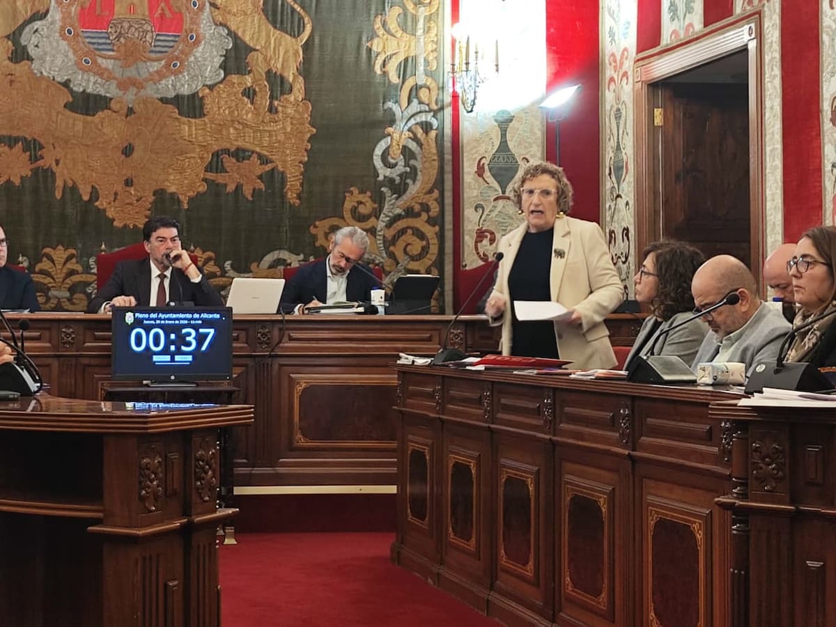 Ana Barceló, portavoz del PSOE, anuncia que llevarán a la Fiscalía las adjudicaciones de VPO en la playa de San Juan