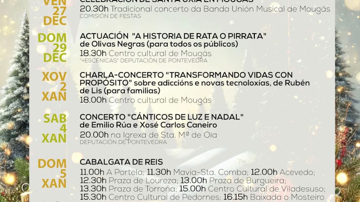 Cristina Correa, alcaldesa de Oia, sobre los primeros actos de la programación navideña