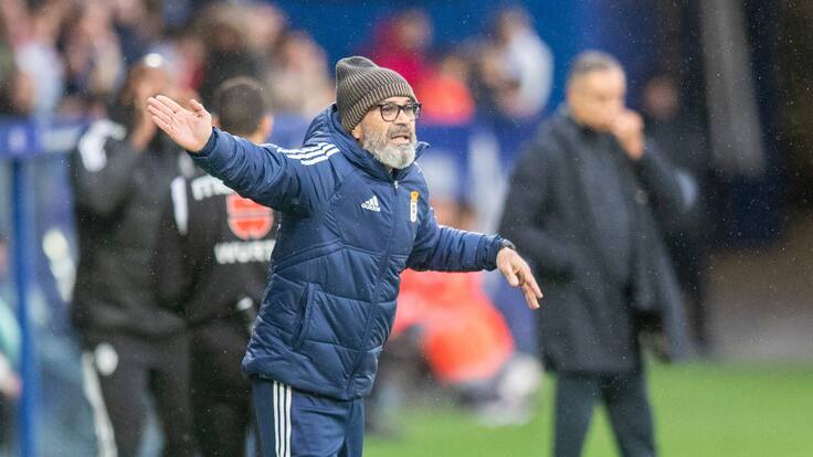 Álvaro Cervera en la previa del partido ante el Mirandés (24/11/2022)