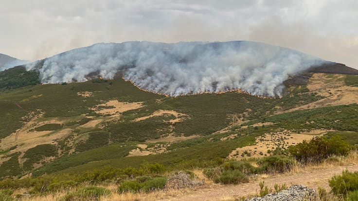 El alcalde de la Pernía desolado por el incendio forestal