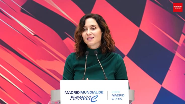 Isabel Díaz Ayuso, presidenta de la Comunidad de Madrid, sobre el Gran Premio de Fórmula E que se celebrará en el Jarama