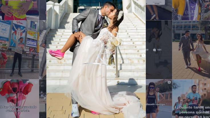 La boda runner que se hizo (demasiado) viral: "Nos pusimos las zapatillas para diez minutos, pero se sacó de contexto"