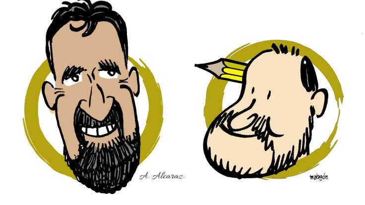 El humorista gráfico José Rubio Malagón y el sociólogo y documentalista Albert Alcaraz Santonja, autores de El encanto de Babel, en Hoy por Hoy Alicante