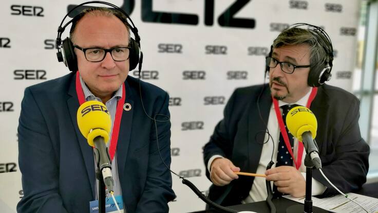 ANTONIO DE LUIS ACEVEDO, DIRECTOR GERENTE DE FUNDAE, y GERARDO GUTIERREZ ARDOY, DIRECTOR GENERAL DEL SEPE, en Hoy por Hoy Alicante