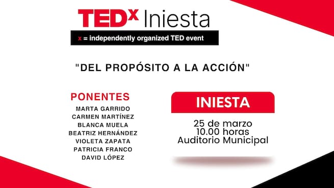Helena Lázaro y Pedro Martínez, organizadores de TEDxIniesta