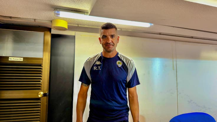 Rubén Torrecilla, entrenador del Hércules, en la previa del partido frente a Ibiza