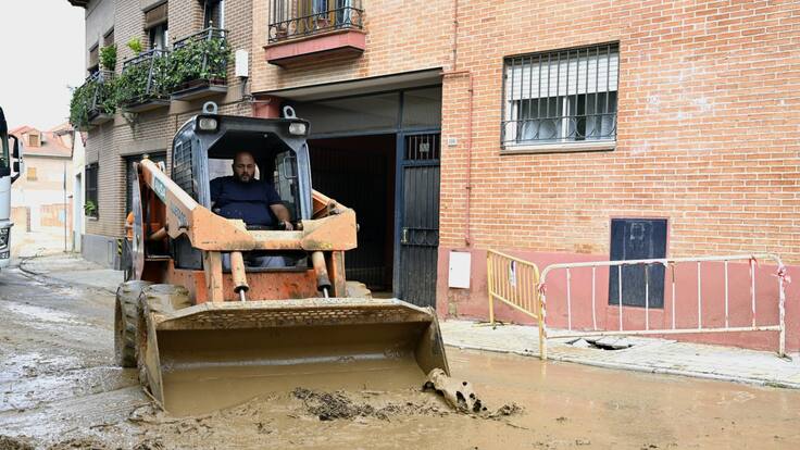 El alcalde de Algete, Fernando Romo habla sobre los problemas causdos en el municipio por las fuertes lluvias de la noche.