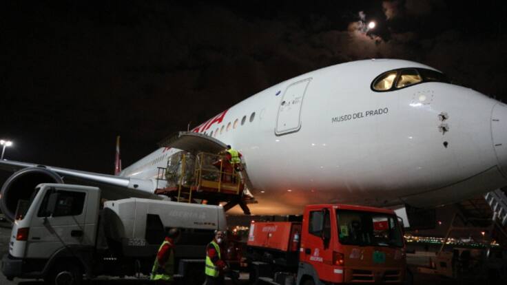 IB2820, el vuelo de 28 horas Madrid-Shanghái-Madrid cargado de material sanitario