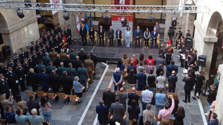Alejandro Gallo comisario Jefe de la Policía Local de Gijón tras el acto de entrega de las distinciones anuales del cuerpo