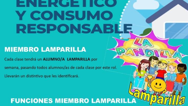 Uno de los responsables del Colegio La Inmaculada, José Vicente Díez, repasa el proyecto 'La Pandilla Lamparilla' sobre concienciación en ahorro energético