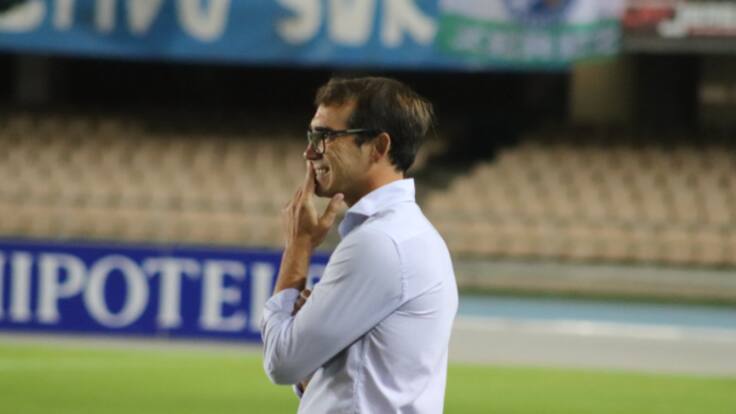 Francis en la previa del partido ante el Recreativo Granada