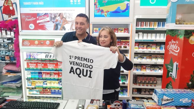 Enrique Gandul vendió el Gordo de Navidad en Arrecife