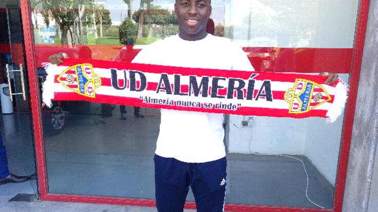 Appiah llego al UD Almería como el fichaje más caro de la historia.