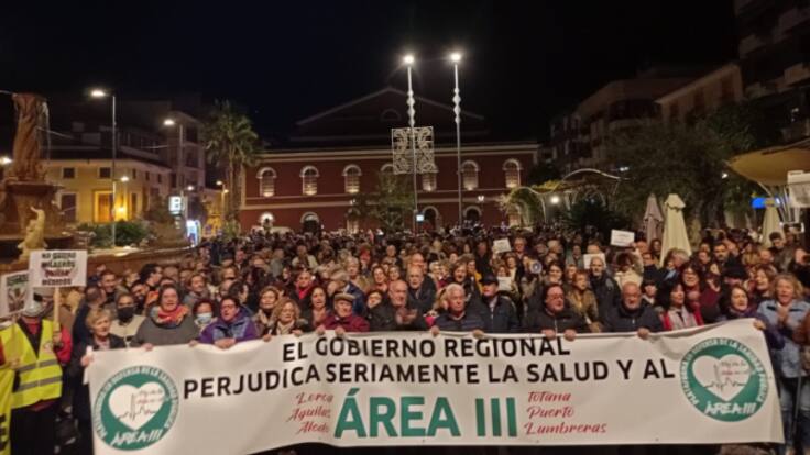 La plataforma en defensa del Área III de Salud no descarta convocar una manifestación después de Reyes en Lorca