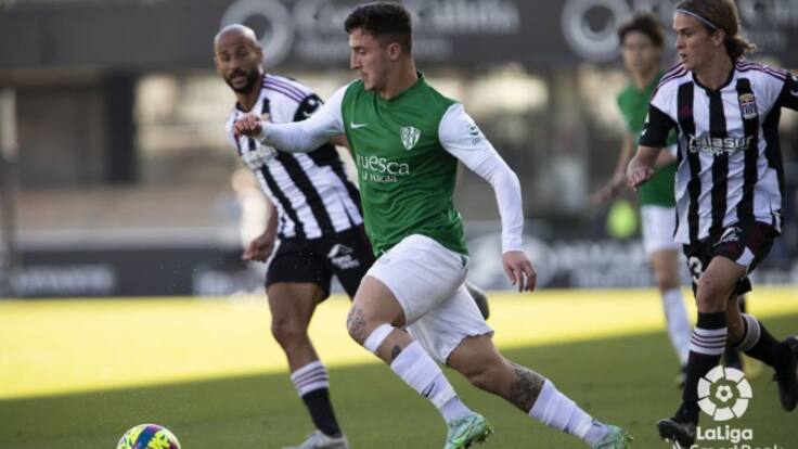 Dani Escriche, jugador de la SD Huesca